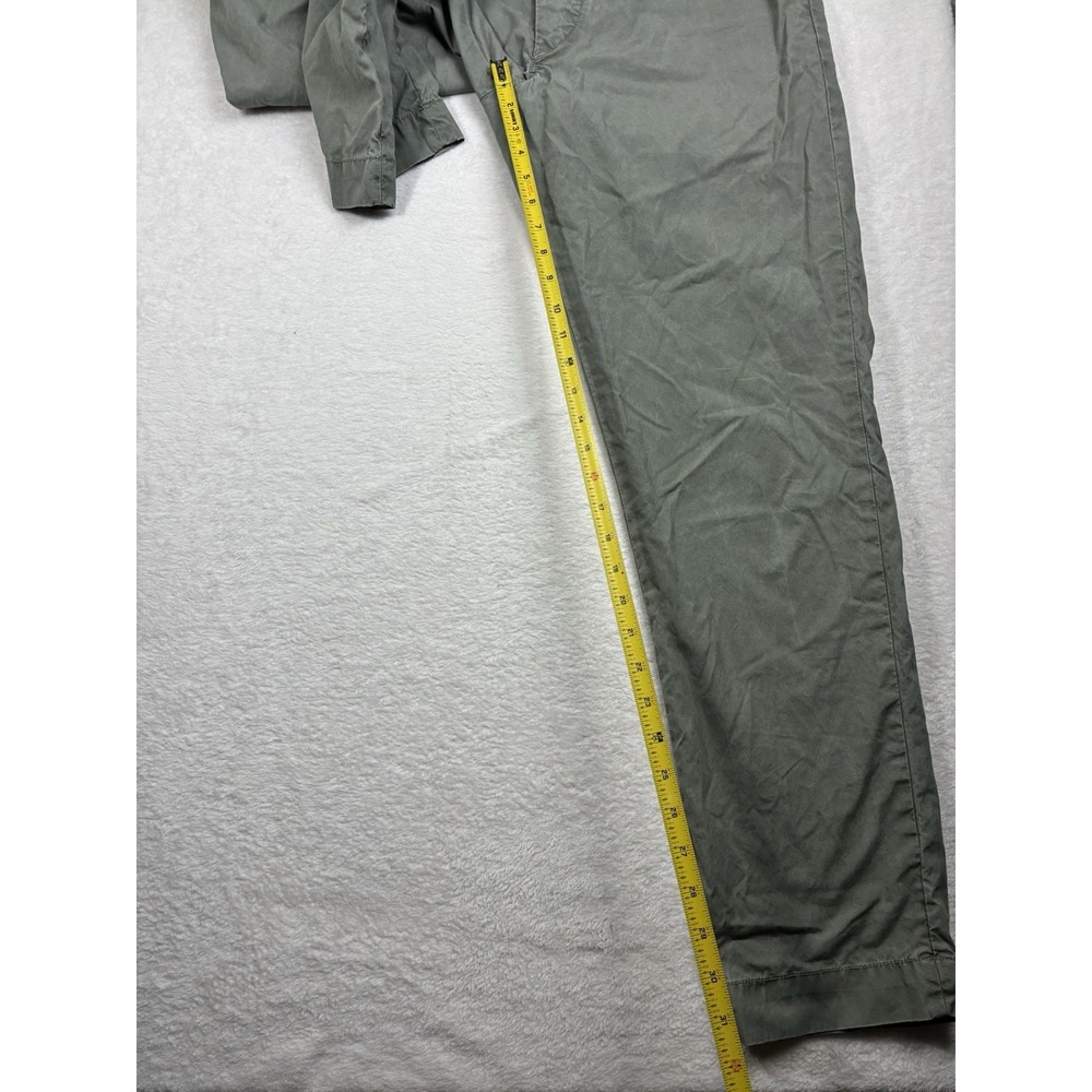Buck Mason Men's 34 washed Green parachute poplin pants officer pants 14140 - Picture 8 of 9